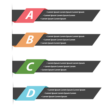 Labels Plan illustration infographicsのイラスト素材