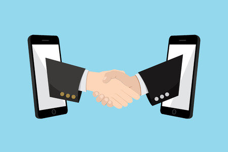 Shake Hand Online Partnershipのイラスト素材