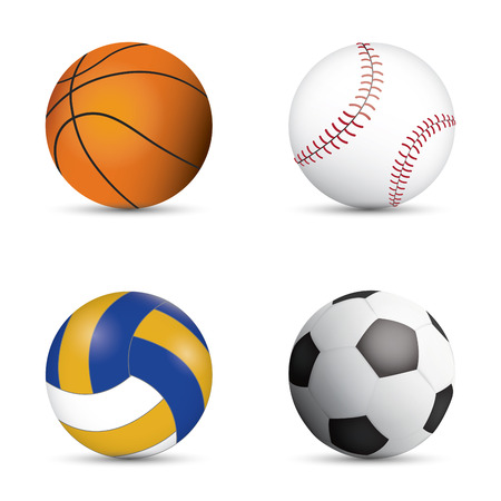 Four Ball Sport soccorer football valleyball basketball baseball
のイラスト素材