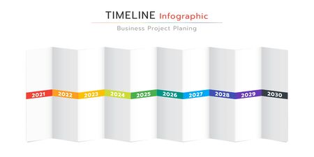 Timeline Business Project Planning Infographic Anniversary 10 Year.のイラスト素材