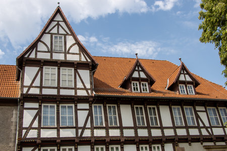 historic old town of the university town of goettingen in lower saxony, germanyのeditorial素材