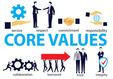 Business core values concept illustration.のイラスト素材