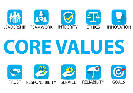 Business core values concept illustration.のイラスト素材