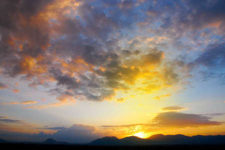 Early morning with beautiful sky and sunrise.の写真素材