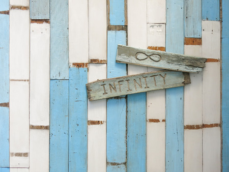 Blue and White Old Wood Wall Design Ideasの写真素材