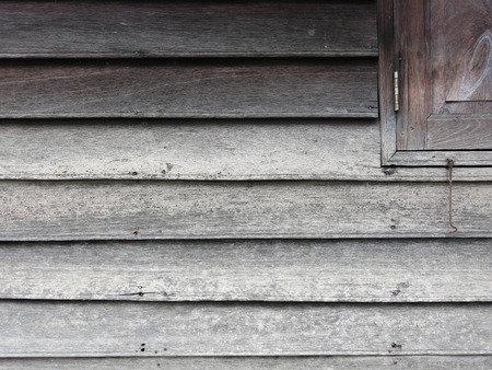 Old Wood Wall and Window Cornersの写真素材
