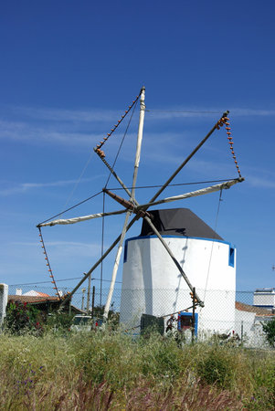 Old mill in Portugal, functions as restaurantの写真素材