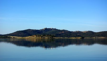 Landscape of monsaraz village, Portugal.の写真素材