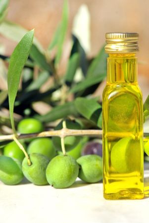 Bottle of oliveoil. 	の写真素材
