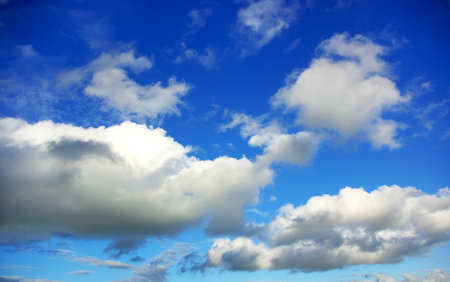 Clouds in blue sky background.