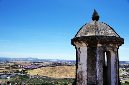 Fort in Elvas and landscape of city, Portugal の写真素材