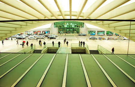 LISBON, PORTUGAL - April 4, 2014: View of Oriente Station. This Station was designed by Santiago Calatrava for the Expo '98 world's fair. のeditorial素材