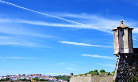 tower of castle in Elvas, Portugalのeditorial素材