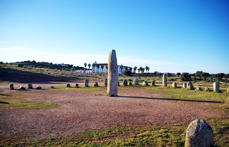 Cromlech of Xerez, Monsaraz, Alentejo, Portugalの写真素材