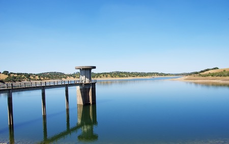 Vigia dam , Redondo, Alentejo region, Portugalの写真素材