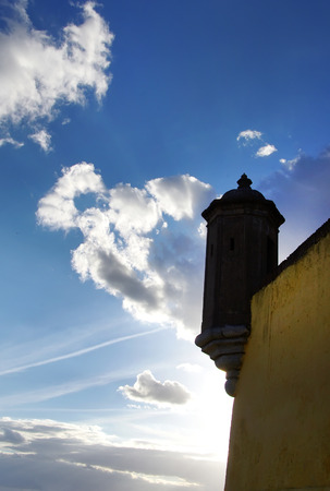 old tower of castle in Elvas, Portugalのeditorial素材