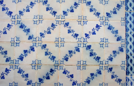 Typical Portuguese blue Tilesの写真素材