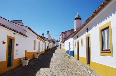 street in old village, Terena, Portugalの写真素材