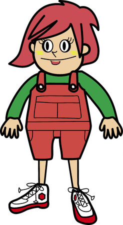 pink girlのイラスト素材