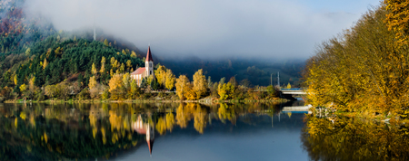 Church on the waterの写真素材