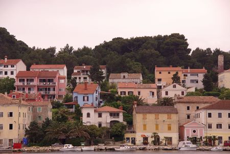 View at Mali Losinj in Croatiaの写真素材