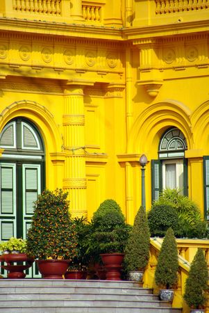 The presidential palace in Hanoi in Vietnamの写真素材