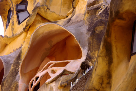 The hang Nga tree villa, a folly, in Dalat, Vietnamの写真素材