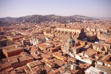View at Bologna in Italyの写真素材