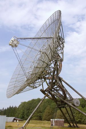 Radio telescopes in Westerbork in the Netherlandsの写真素材