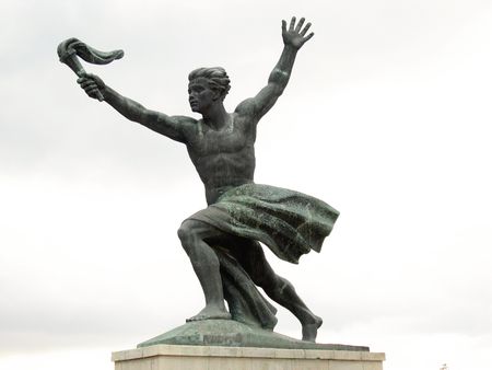 A part of the statue of liberty in Budapest in Hungaryの写真素材