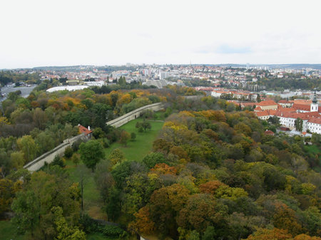 View at Prague in the Czech Republic from the Petrin tower