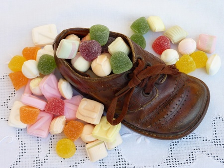 Sweet candies from Sinterklaa a typical Dutch celebrationの写真素材