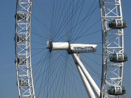 A detail of the london eye in London in Englandのeditorial素材
