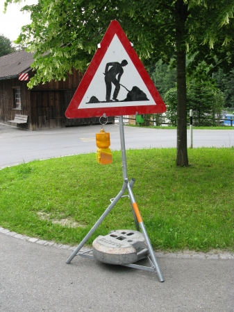 Under Construction traffic signの写真素材
