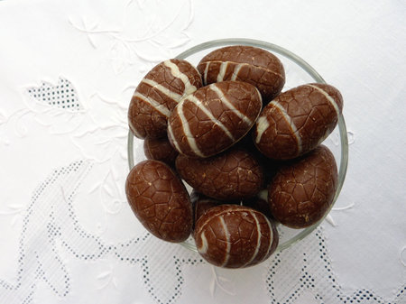 Easter eggs of chocolate