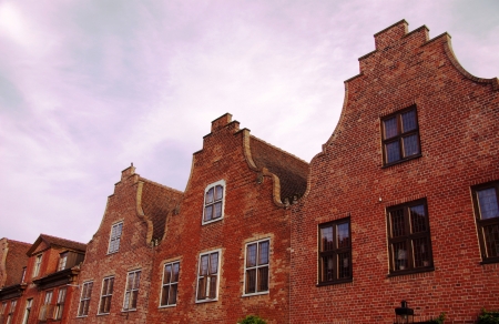Historic houses in the Dutch district in Potsdam in Germanyのeditorial素材