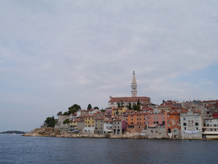 View at the city Rovinj in Croatiaの写真素材