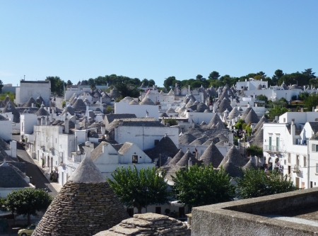 Traditional trulli homes in Alberobello in Puglia in Italyの写真素材