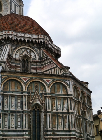 The baptism chapel of the dome of Florence in Tuscany in Italyの写真素材