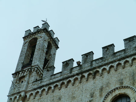 The palace of the consul in Gubbio in Umbria in Italyのeditorial素材