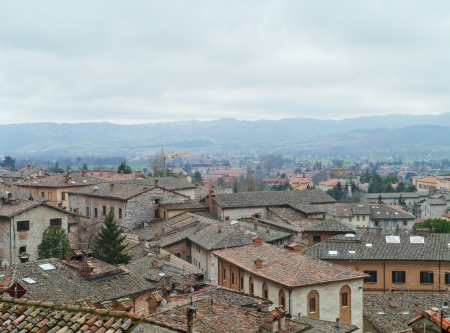 A view of the historic city Gubbio in Umbria in Italyのeditorial素材