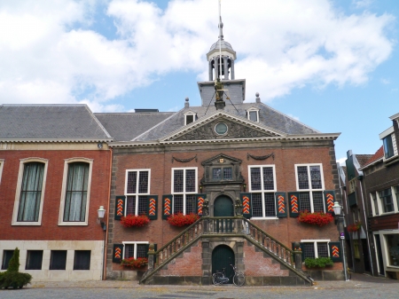 The historic town hall of Vlaardingen in the Netherlandsの写真素材