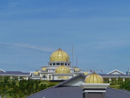 The Istana Negara  the National Palace along Jalan Istanain in Kuala Lumpur in Malaysiaのeditorial素材