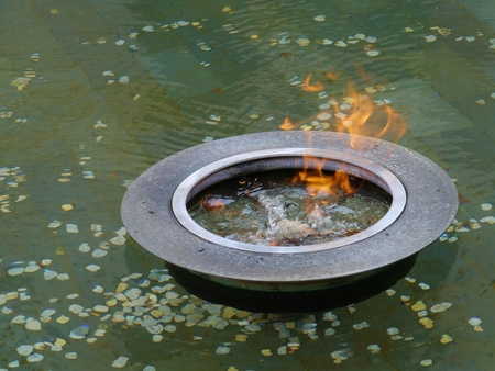 The Flame of the Australian War Memorial in Canberra in Australiaのeditorial素材