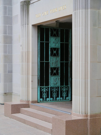 The door of the Australian War Memorial in Canberra in Australia