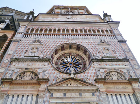 A detail of the Cappella Colleoni  a church and mausoleum in Bergamo in northern Italy