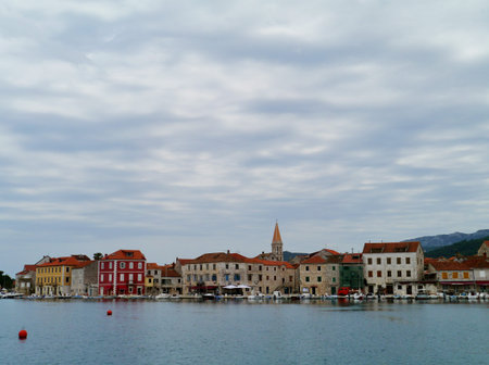 View of the Historic city Stari Grad on the island Hvar in Croatia