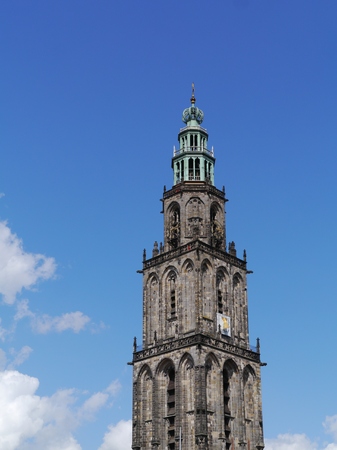 The Martini tower in Groningen in the Netherlandsの写真素材