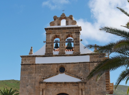 The church of Nuestra senora de la Pena in Vega de Rio Palmas on the Canary Island Fuerteventura. This Island belongs to the Canarian islands in the Atlantic ocean and belongfs to Spainの写真素材