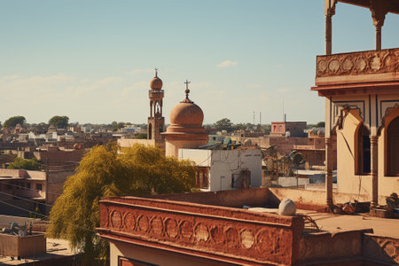 View of the city of Jaipur, Rajasthan, Indiaの素材